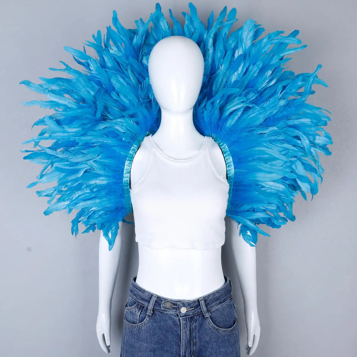 Festival Carnival Feather Shoulder Shawl