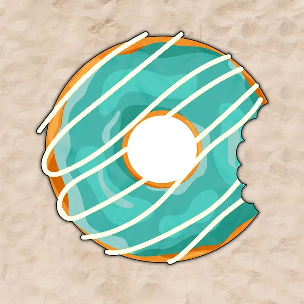 Donut Beach Mat Shaped Swimming Towels Beach Towel Irregular Towel Material Doughnut Mat Bath Towel Bath Robe Travel Towel Camp