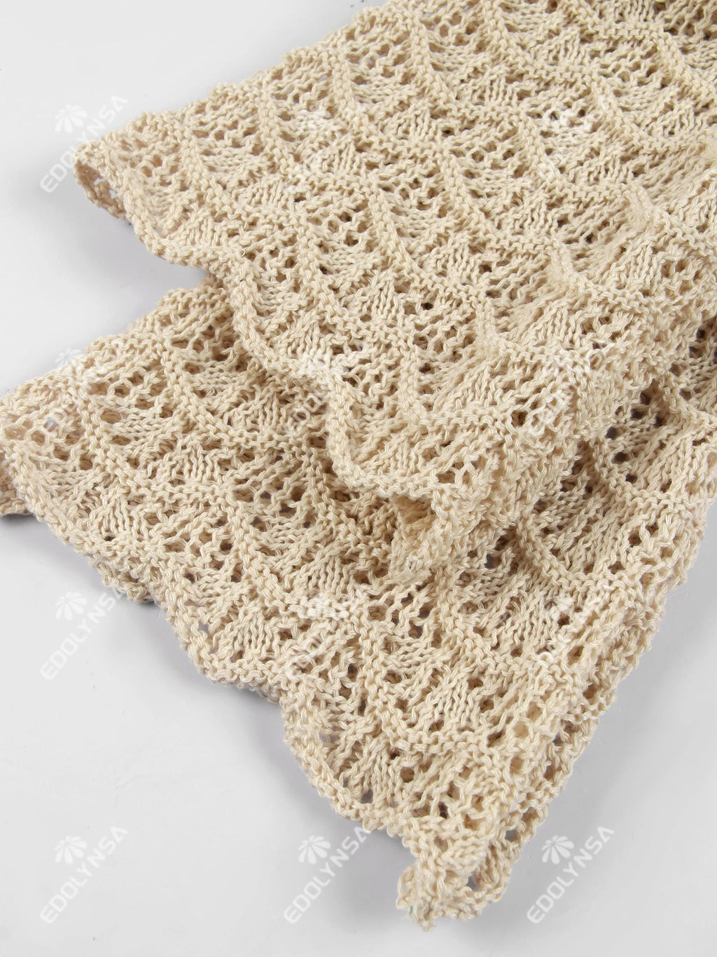 Sexy Shirt V-neck Bell Sleeve Hollow Out Knitted Belted Beach Mini Dress 2025 Summer Swimsuit Cover Up Women's Casual Outfit K16 Luxlife Brands