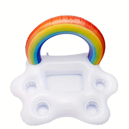 Rainbow Pool Party Inflatable Drink Float