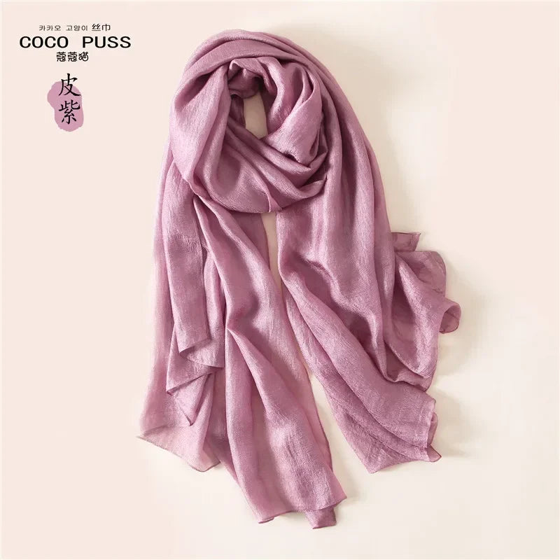 Silk Linen Shawls Scarves