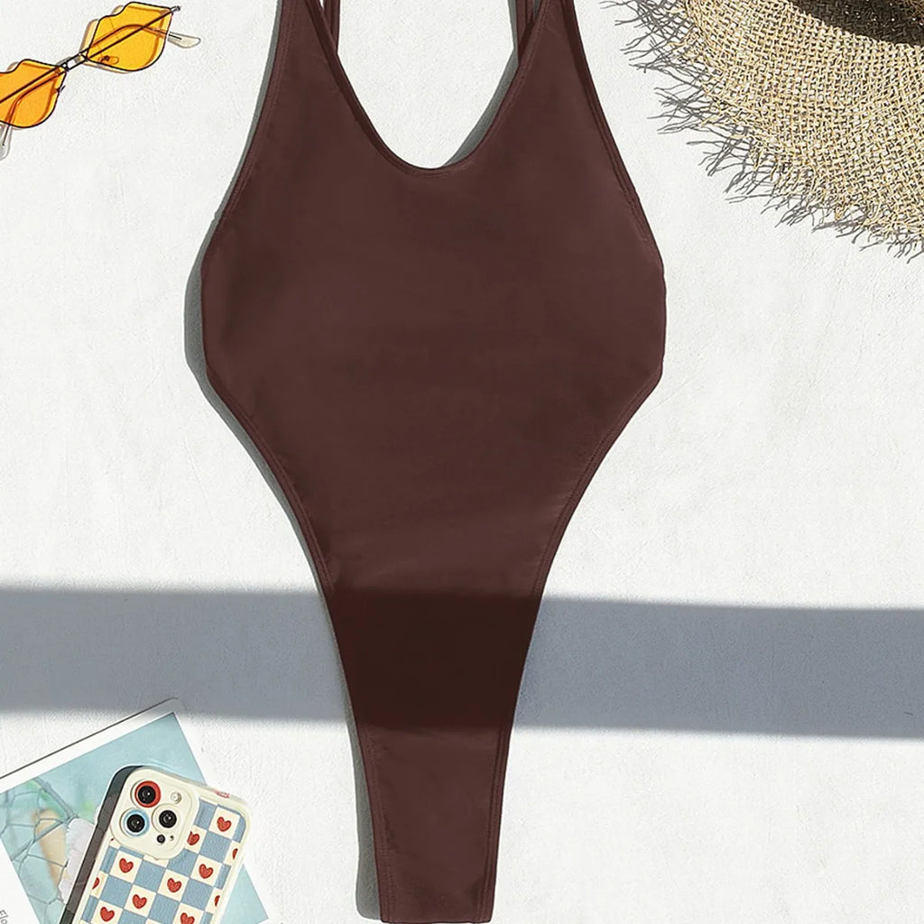 Hot-selling backless one-piece swimsuit sexy and thin swimsuit women's bikini beachwear 2025 new