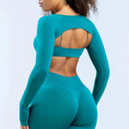New Sports Long Sleeve Shrug Seamless Spandex Woman Fitness Elastic Breathable Shrug Sports Long Sleeve（Not Contain Bra） Luxlife Brands