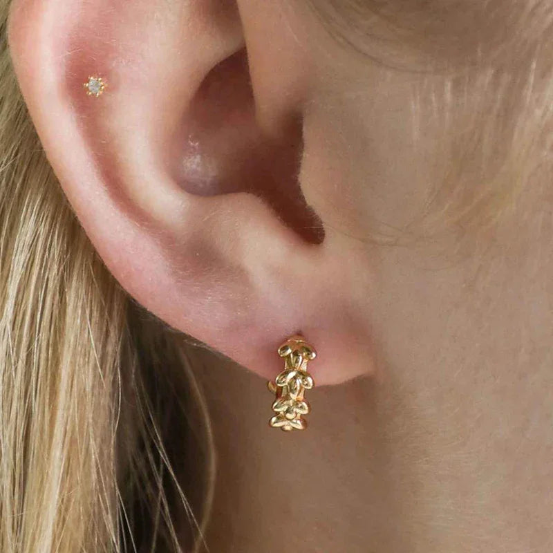 CRMYA Fashion Cubic Zirconia Cz Silver Gold Plated Hoop Earrings For Women Engagement Wedding Trendy Jewelry LUXLIFE BRANDS