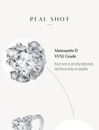 ATTAGEMS New Solid S925 Sliver 2.0ct Moissanite Rings for Women D VVS1 Pear Shape Diamond Engagement Wedding Fine Jewelry Gift Luxlife Brands
