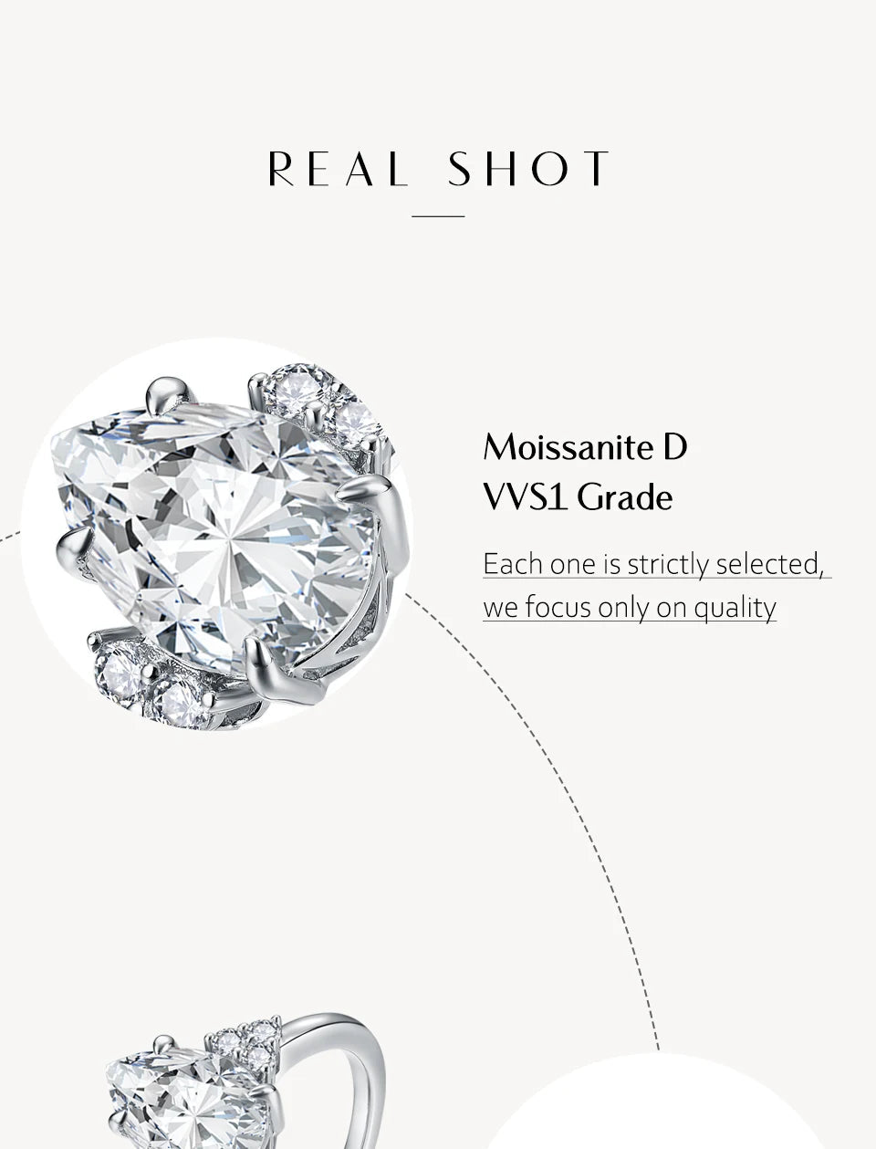 ATTAGEMS New Solid S925 Sliver 2.0ct Moissanite Rings for Women D VVS1 Pear Shape Diamond Engagement Wedding Fine Jewelry Gift Luxlife Brands