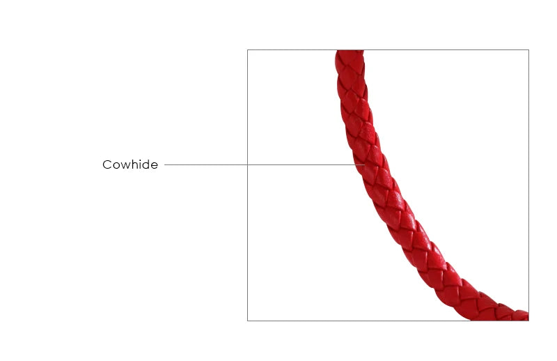 Double Snake Head Cuff Bangles Braided Leather