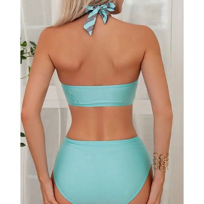 Tiffany Striped High Waist Bikini