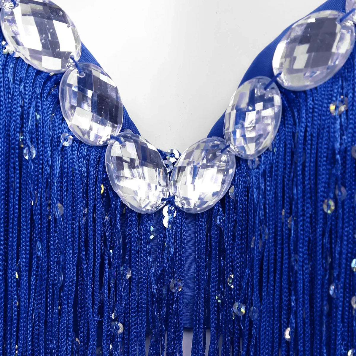 The Stardust Oasis Sirena – Sequined Tassel & Rhinestone Push-Up Belly Dance Bra Top