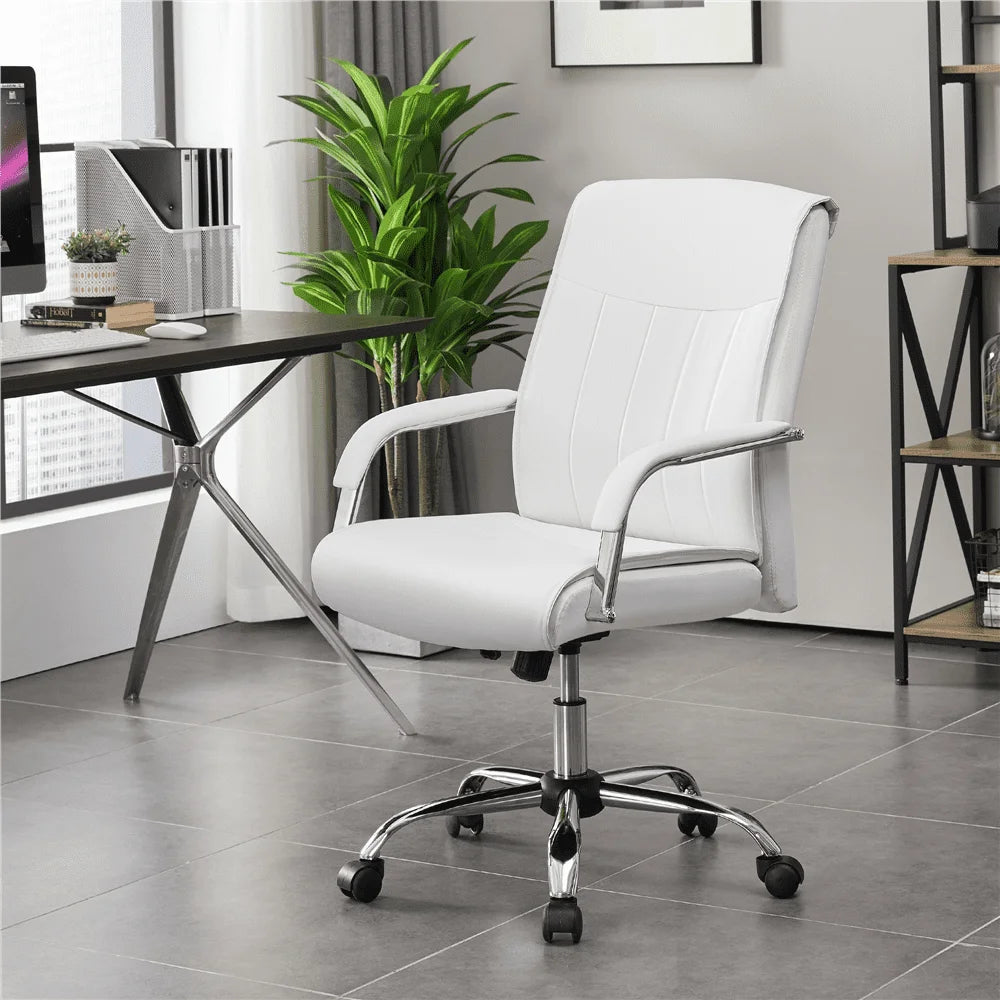 Executive Mid-Back Office Desk Chair with Armrest