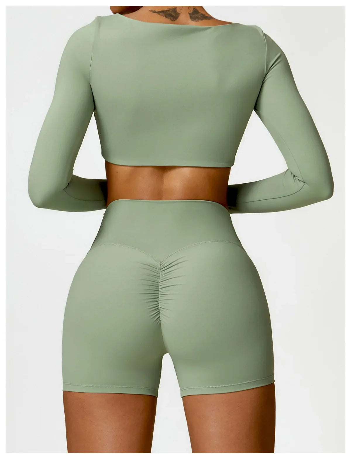 New Long sleeve Shirt Sports Set Women Fitness Tights Yoga Set Crop Top Running High Waist Gym Set Womens Outfits Yoga Clothing Luxlife Brands