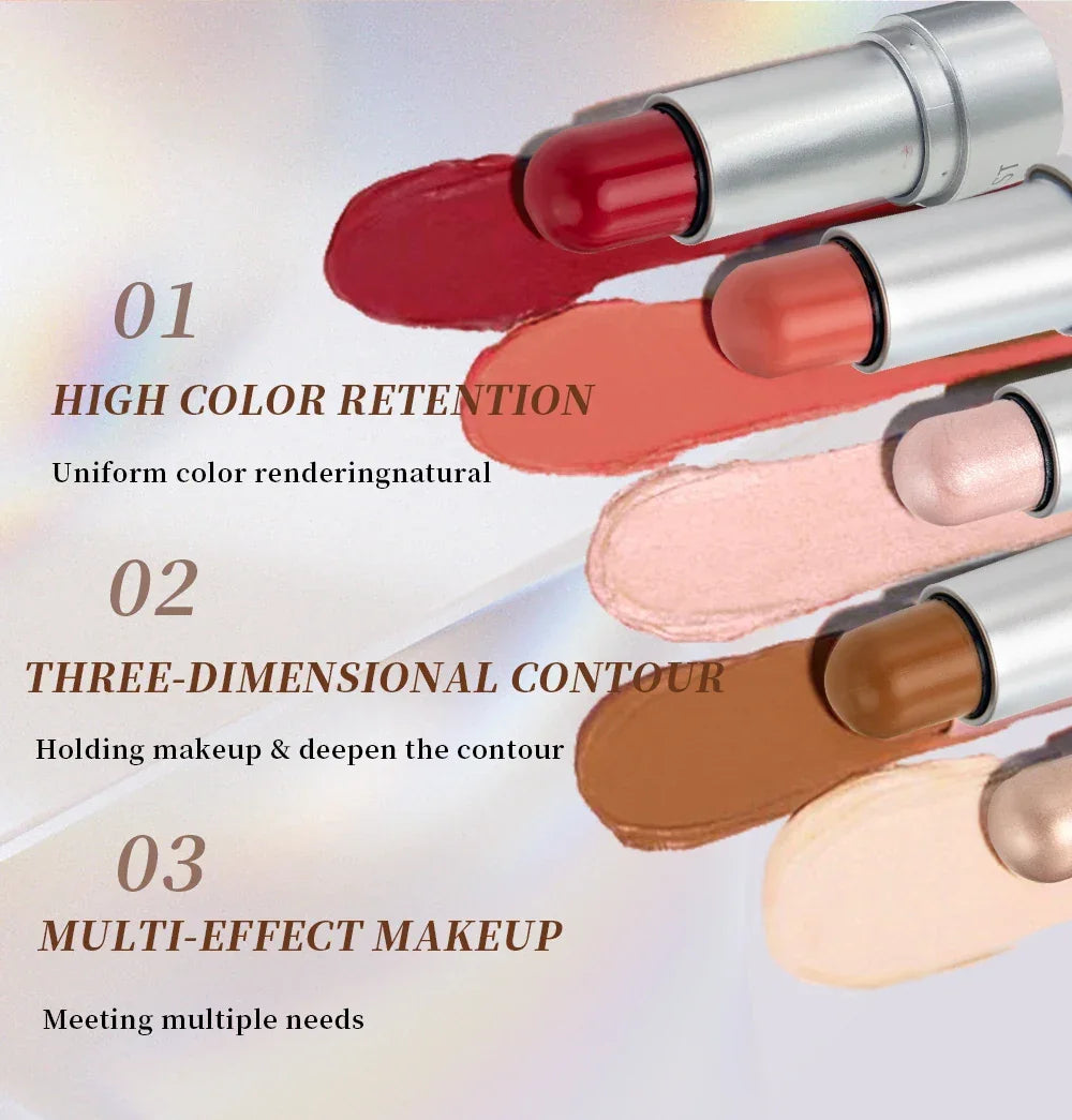 Waterproof Soft Cream Highlighter + Bronzer + Contour + Blush