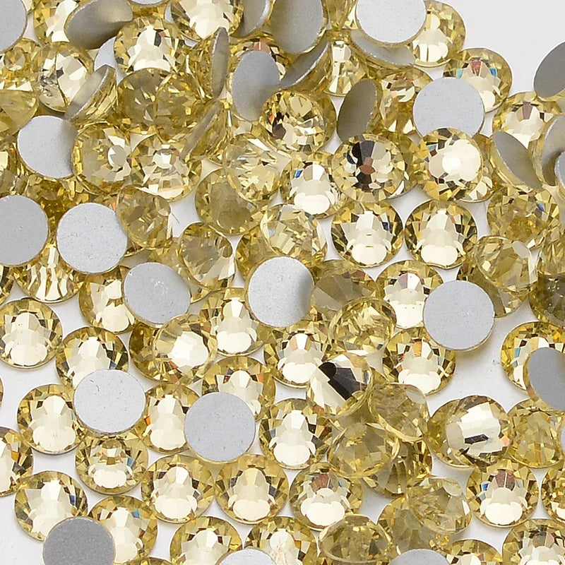 SS3-SS30 Yellow Series Hot-Fix Glass Flat Back Rhinestones