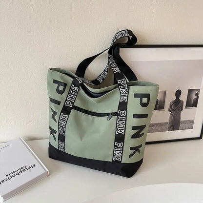 Women's Tote Bag Big Nylon Bucket Bag Luxury Handbags Fashion Shopping Bag Black Yellow Pink White Green Handbags