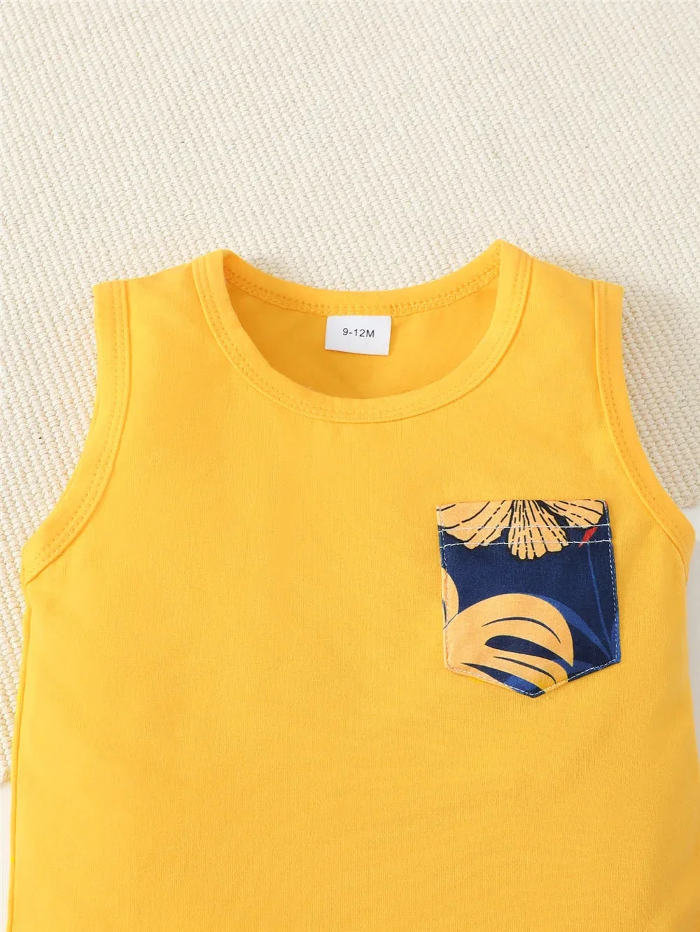 3-24 Months Infant Baby Boy Clothes Set Summer Sleeveless Pocket T-shirt Shorts 2PCS Toddler Boy Casual Outfit Suit Beach Set Luxlife Brands
