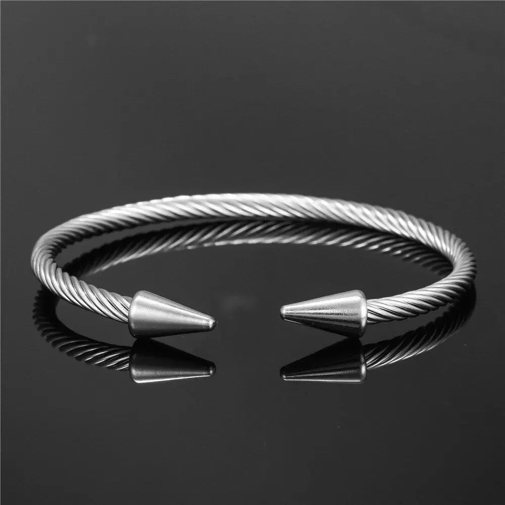 Stainless Steel Gold Color Bangle Bracelets Luxury Brand Stylish Mesh Bangle for Women Men Decoration Jewelry Accessory Gift
