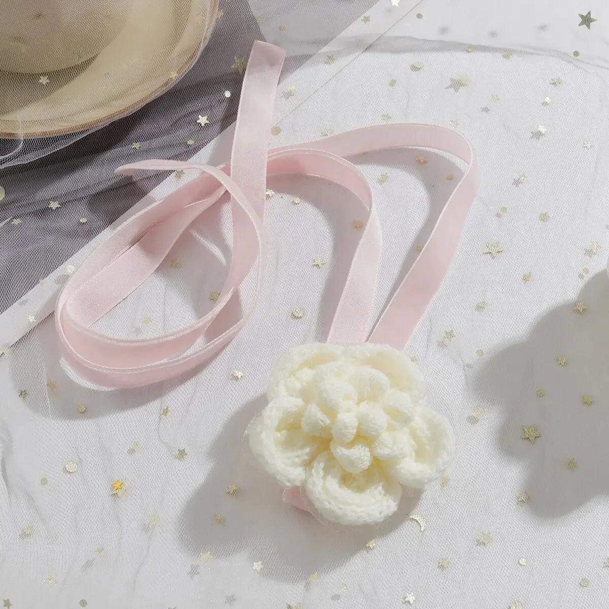 Long Rope with Big Flower Choker Necklace for Women Elegant Lace-up Rope Chain Necklace on Neck 2023 Fashion Jewelry Accessories