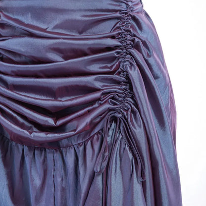 Scarlet Darkness Women's Gothic Steampunk Skirt Victorian High-Low Bustle Skirt Gothic Bustle Skirt Renaissance Costume A20