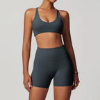 Hearuisavy 2-Piece Yoga Sets Sports Suit Women Fitness Tracksuit Running Workout Shirt Yoga Clothing Quick-Drying Gym Set Women Luxlife Brands