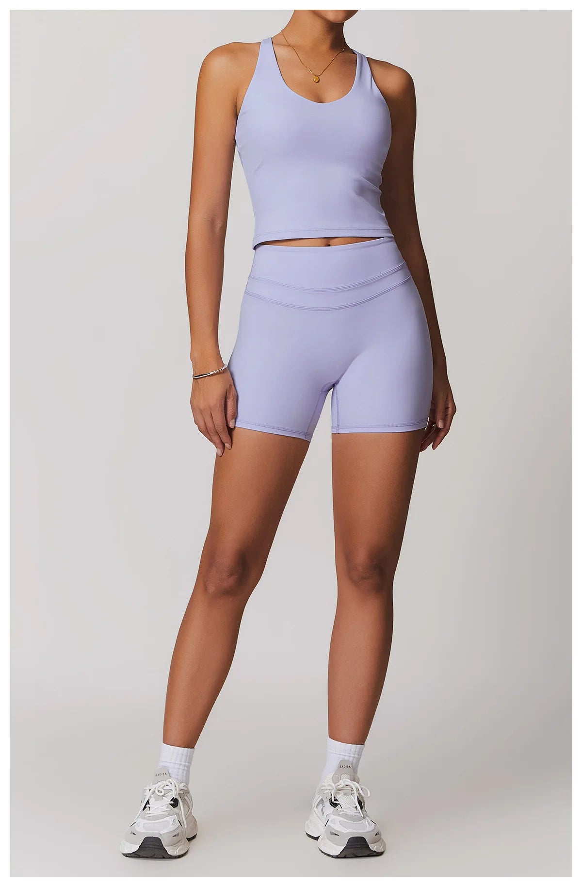 Hearuisavy 2-Piece Yoga Sets Sports Suit Women Fitness Tracksuit Running Workout Shirt Yoga Clothing Quick-Drying Gym Set Women