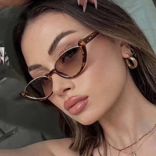 Hiking 2pcs Vintage Cat Eye Anti Light Glasses Half-frame Glasses Fashion Brand Design UV400 Eyewear Accessories Goggle