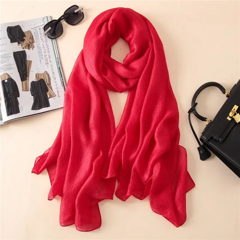 Silk Linen Shawls Scarves