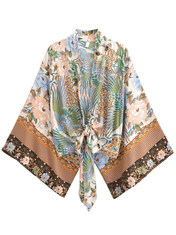 Tropical Vintage Boho Kimono