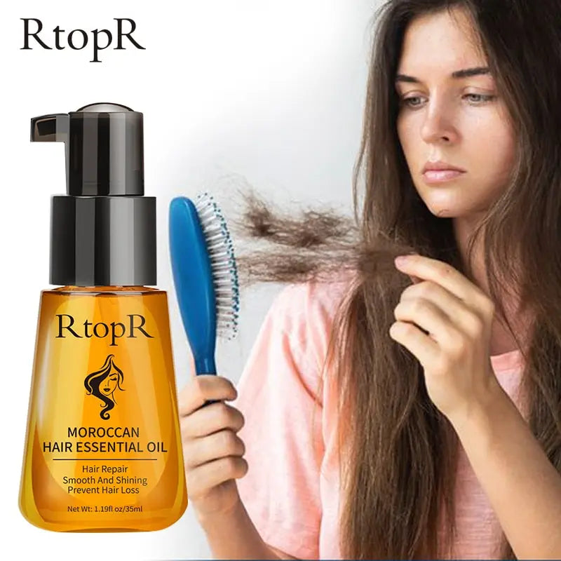 Morocco Argan Hair oil Care Essence Nourishing Repair Damaged Improve Split Hair Rough Remove Greasy Treatment Hair Care 35ML