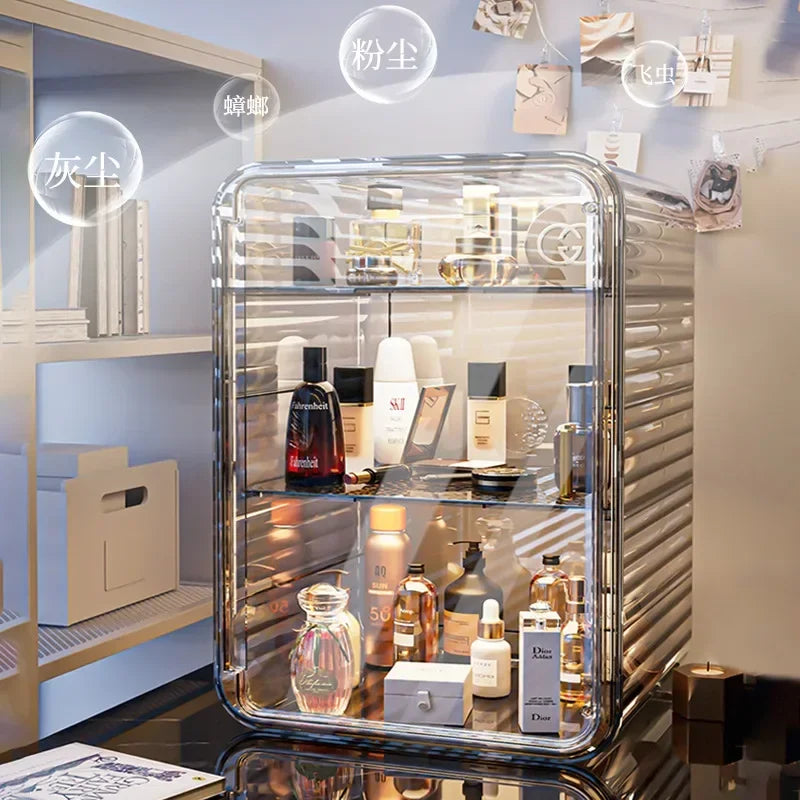 Transparent Cosmetic Box Makeup Jewelry Drawer Multifunctional Organizer Home Storage Box Light Luxury Cosmetic Organizer