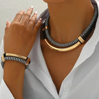 Statement Double Necklace & Bracelet Set Luxlife Brands