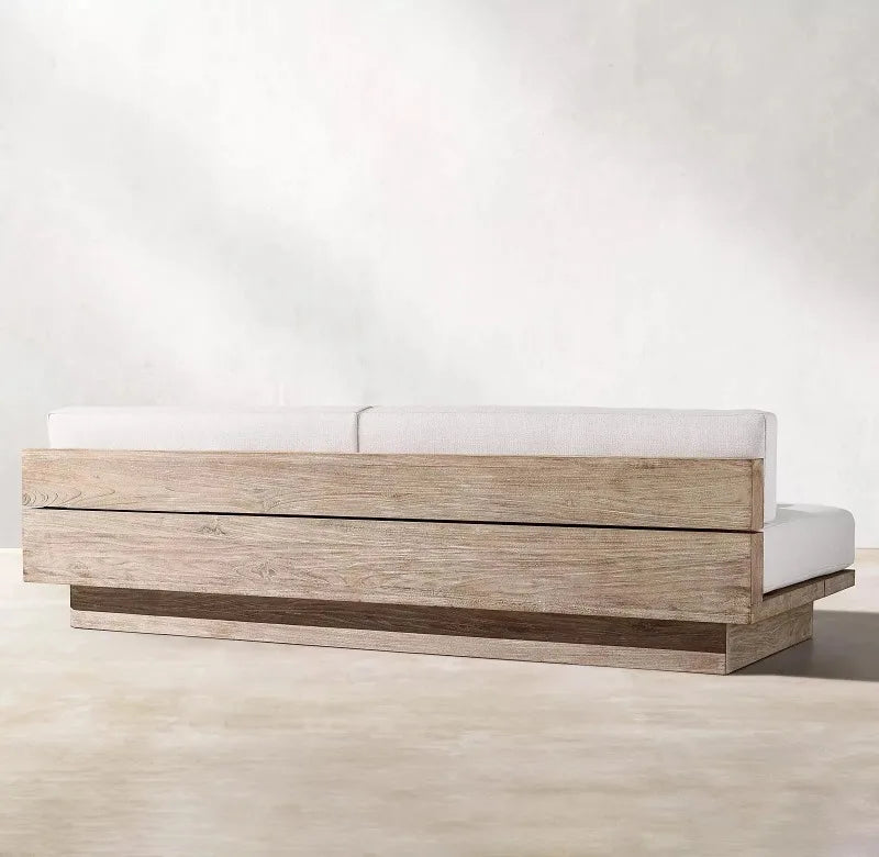 Outdoor Sofa, Creative Garden Courtyard Teak Furniture, Waterproof and Sun-proof, Outdoor Open-air Sofa Set