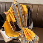 180*90cm Luxury Brand Spring Summer Autumn Women Clothing New Fashion Color matching printed silk scarf lady popular turba Luxlife Brands