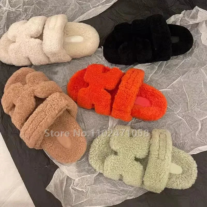 Women Designer Fur Slippers Luxury LUXLIFE BRANDS