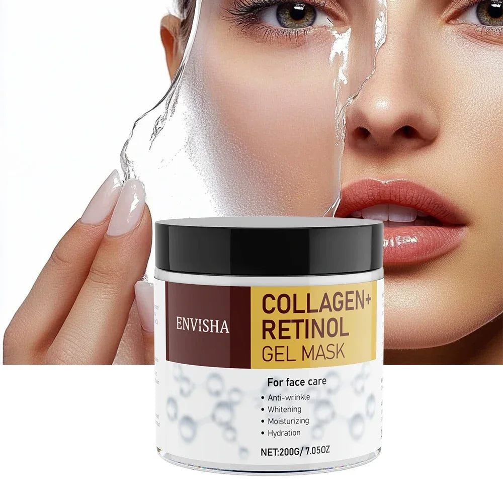 ENVISHA Anti-aging Collagen Retinol Gel Peel-off Mask Exfoliating Wrinkle Hydration Whitening Moisturizing Firming Beauty Health Luxlife Brands