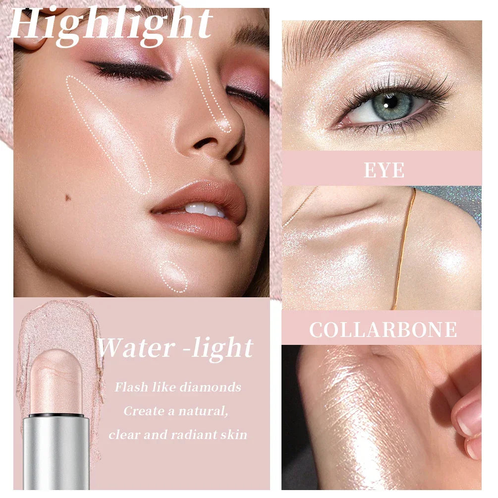 Waterproof Soft Cream Highlighter + Bronzer + Contour + Blush
