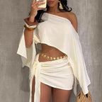 Jasmine Loose Fit Crop Top & Skirt Set Luxlife Brands