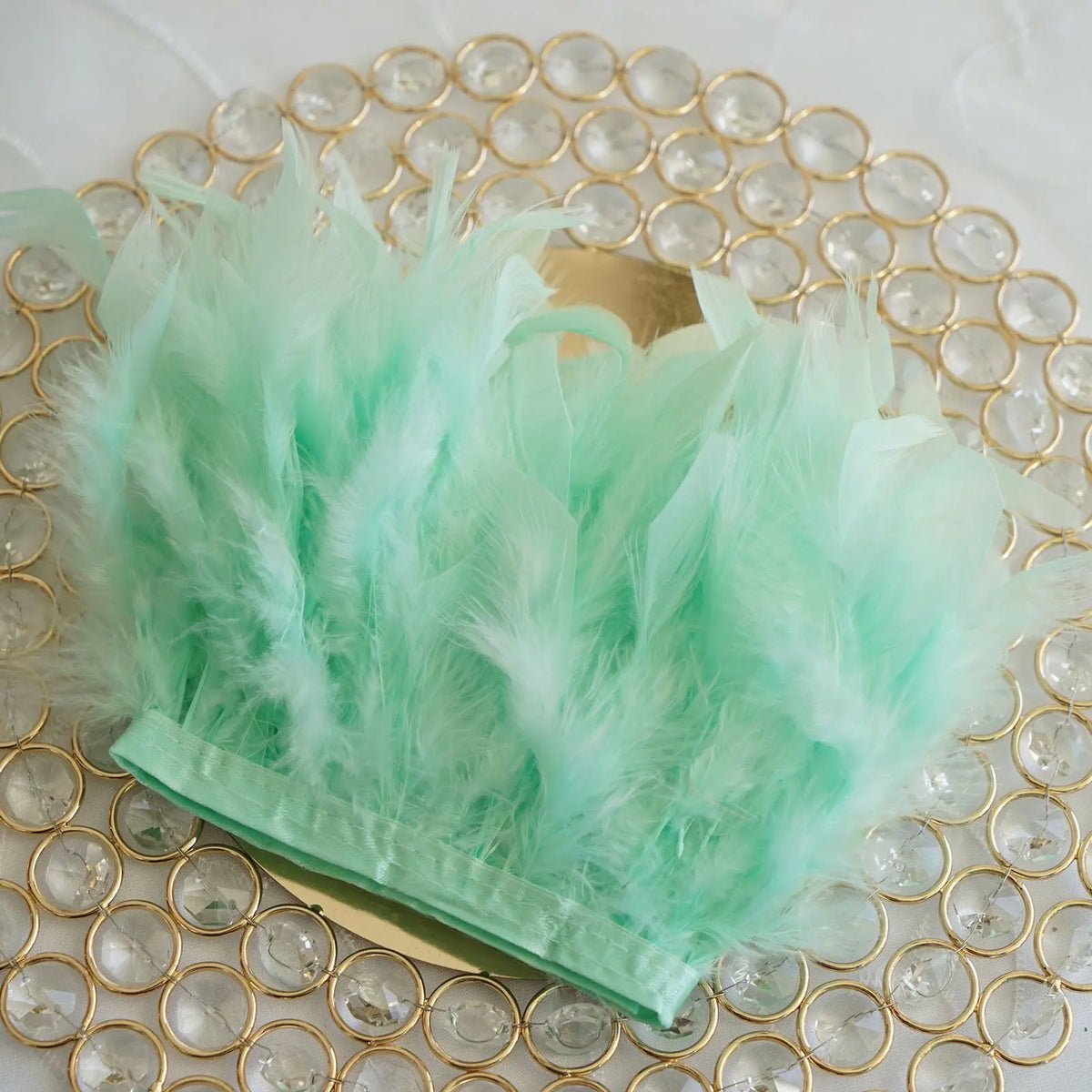 Multicolor Turkey Feather Trim Fringe Fluffy Ribbon