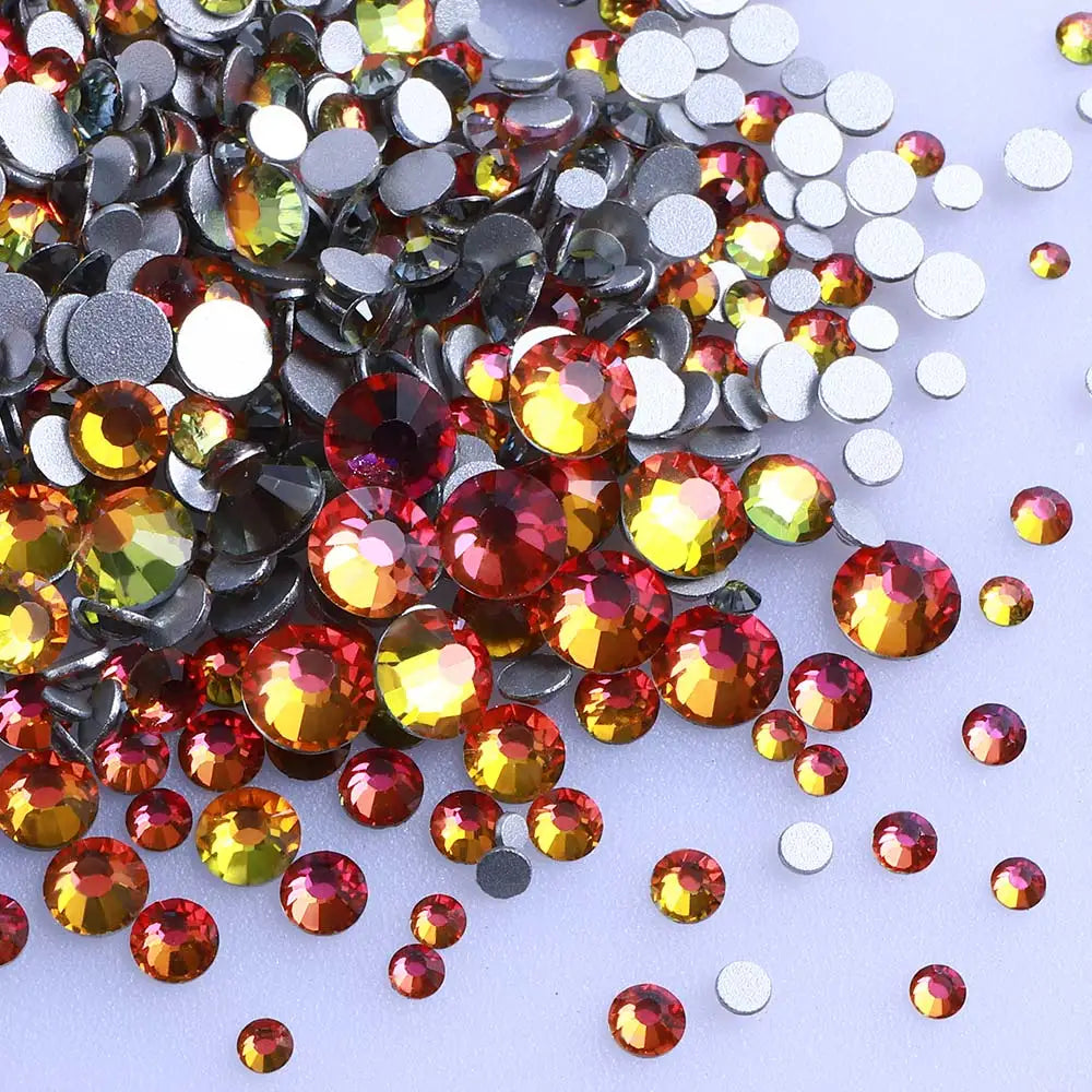 1440PCS SS3-SS20 Mix Size Non-Hotfix Glass FlatBack Rhinestones
