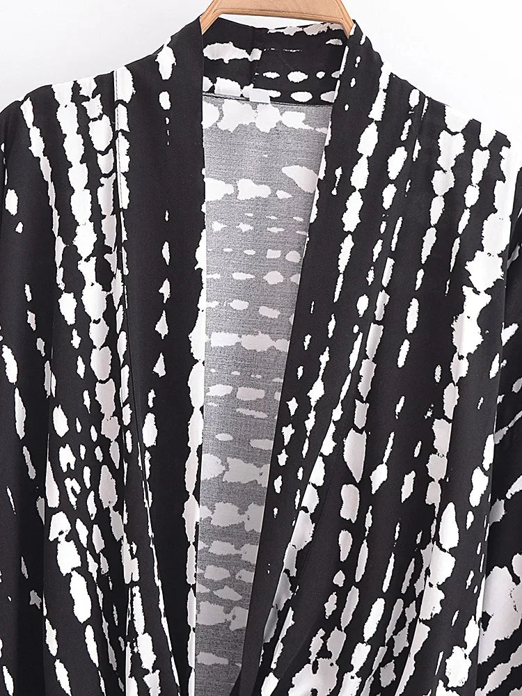 Vintage Boho Kimono Short Robe