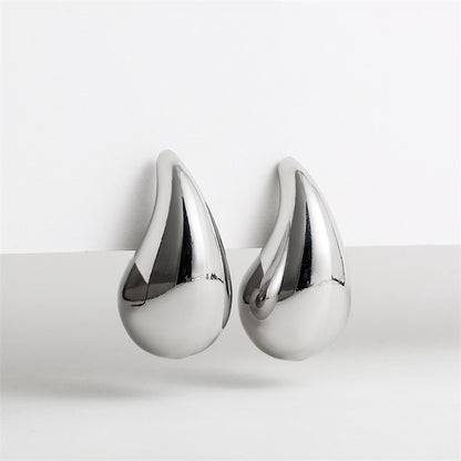 Fashion Korean Metal Elegant Hoop Earring Woman 2022 New Vintage Geometric Statement Earrings Jewelry Brincos Gift