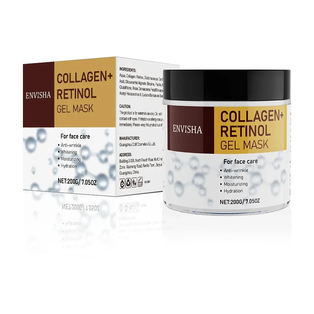 ENVISHA Anti-aging Collagen Retinol Gel Peel-off Mask Exfoliating Wrinkle Hydration Whitening Moisturizing Firming Beauty Health Luxlife Brands