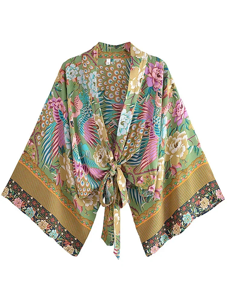 Tropical Vintage Boho Kimono