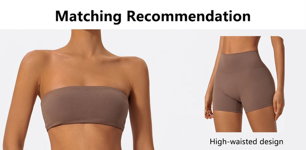 Ctenkevet Summer Women's Breathable Yoga Set Female High Waist Drawstring Sports Suit 2ps Women Fitness Wear Strapless Bra Woman