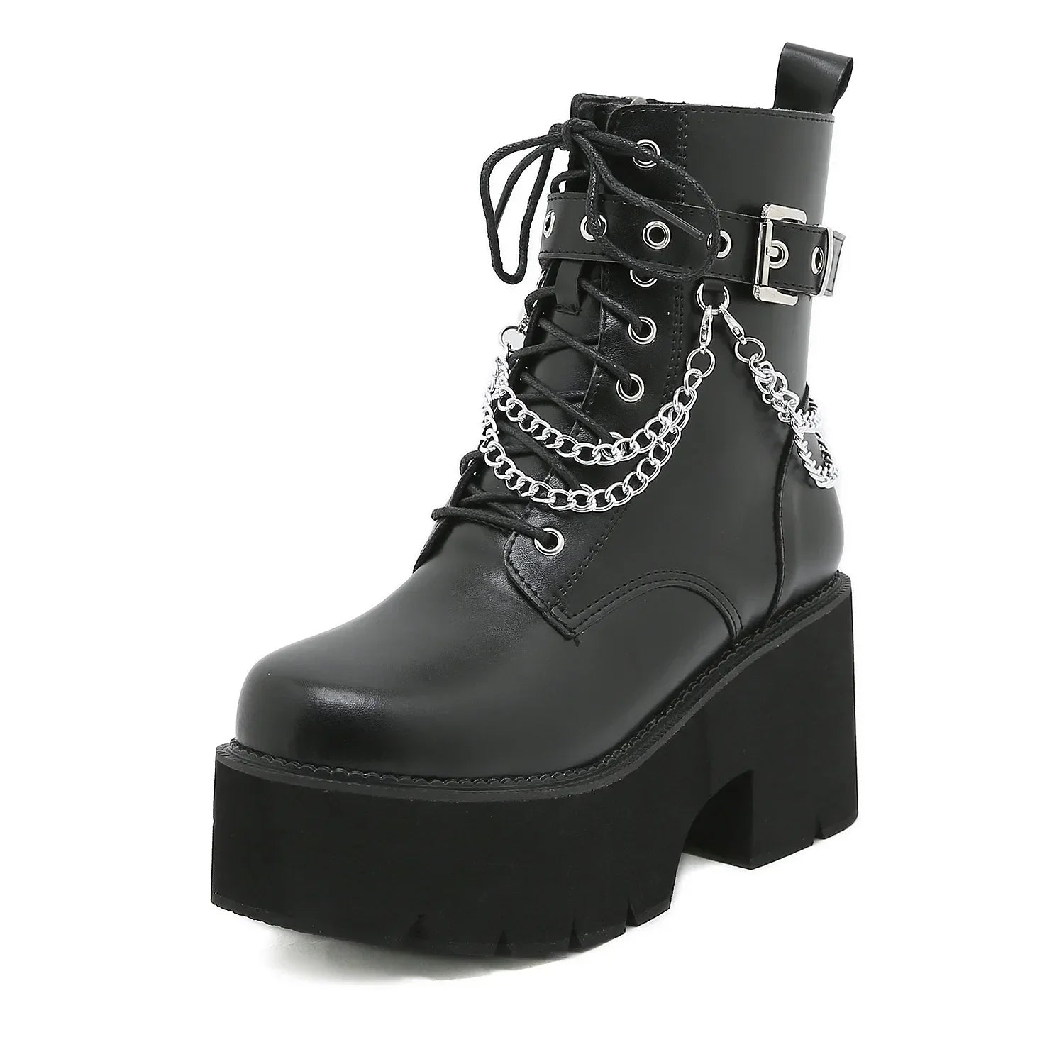 Trendy Platform Combat Boots LUXLIFE BRANDS