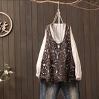 2024 Women Beach Crochet Daily Hollow Out Knit Loose-fitting Round Collar Spaghetti Strap Crop Top Scalloped Loose Vest L45 Luxlife Brands