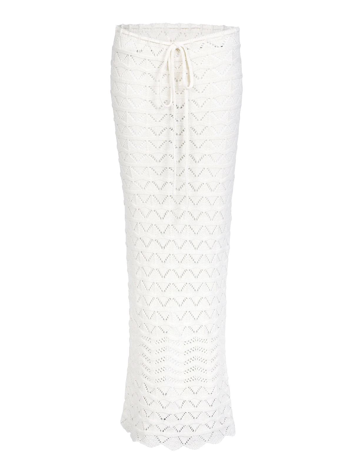 Sexy Knit One-neck Long Sleeve Short Top Drawstring Half Skirt Beach Two-piece 2025 Women Summer Swimsuit Cover Up Chic Set K172 Luxlife Brands