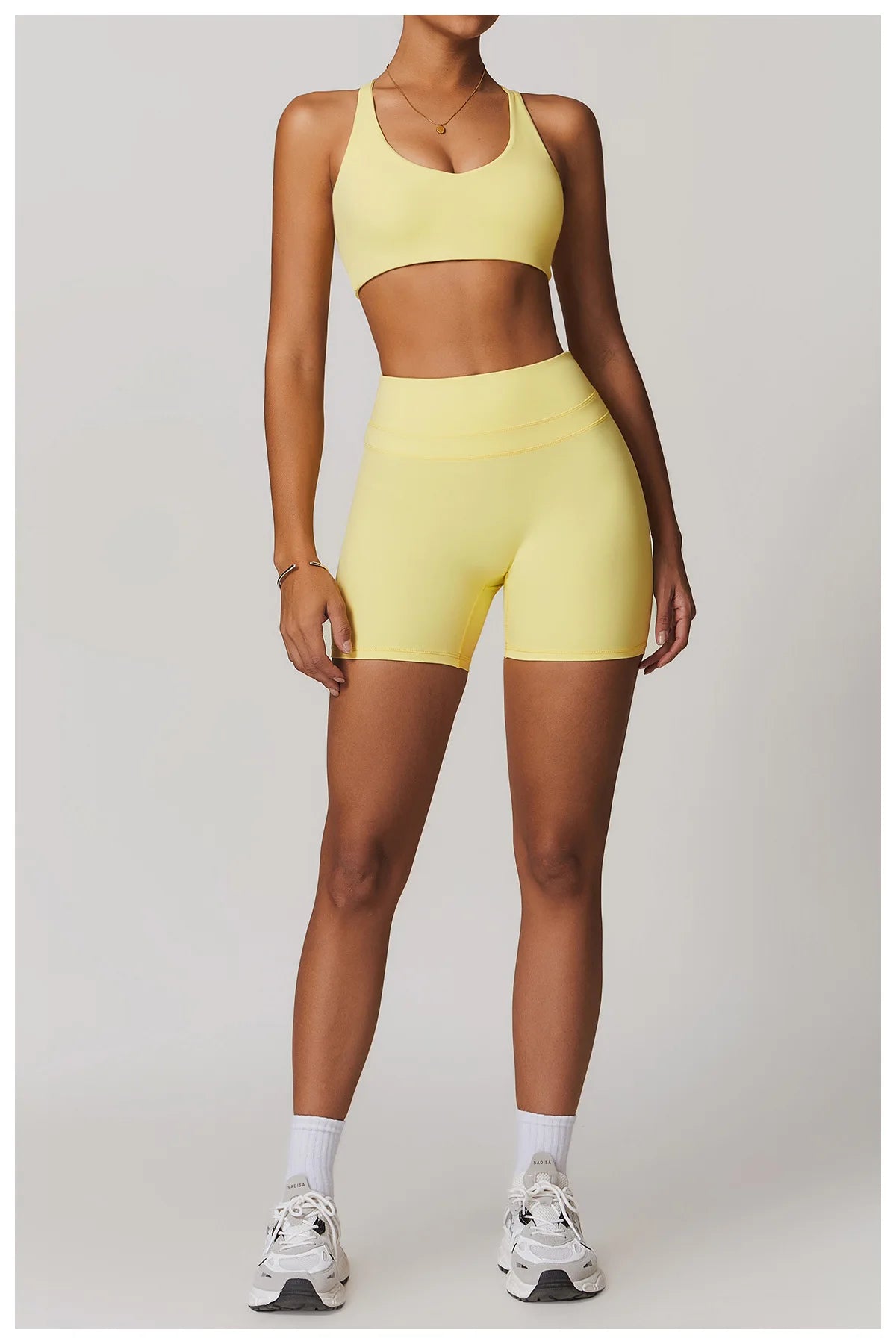 Hearuisavy 2-Piece Yoga Sets Sports Suit Women Fitness Tracksuit Running Workout Shirt Yoga Clothing Quick-Drying Gym Set Women