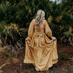 Daisy Printed Cotton Maternity Photo Shoot Gown Luxlife Brands