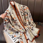 180*90cm Luxury Brand Spring Summer Autumn Women Clothing New Fashion Color matching printed silk scarf lady popular turba Luxlife Brands