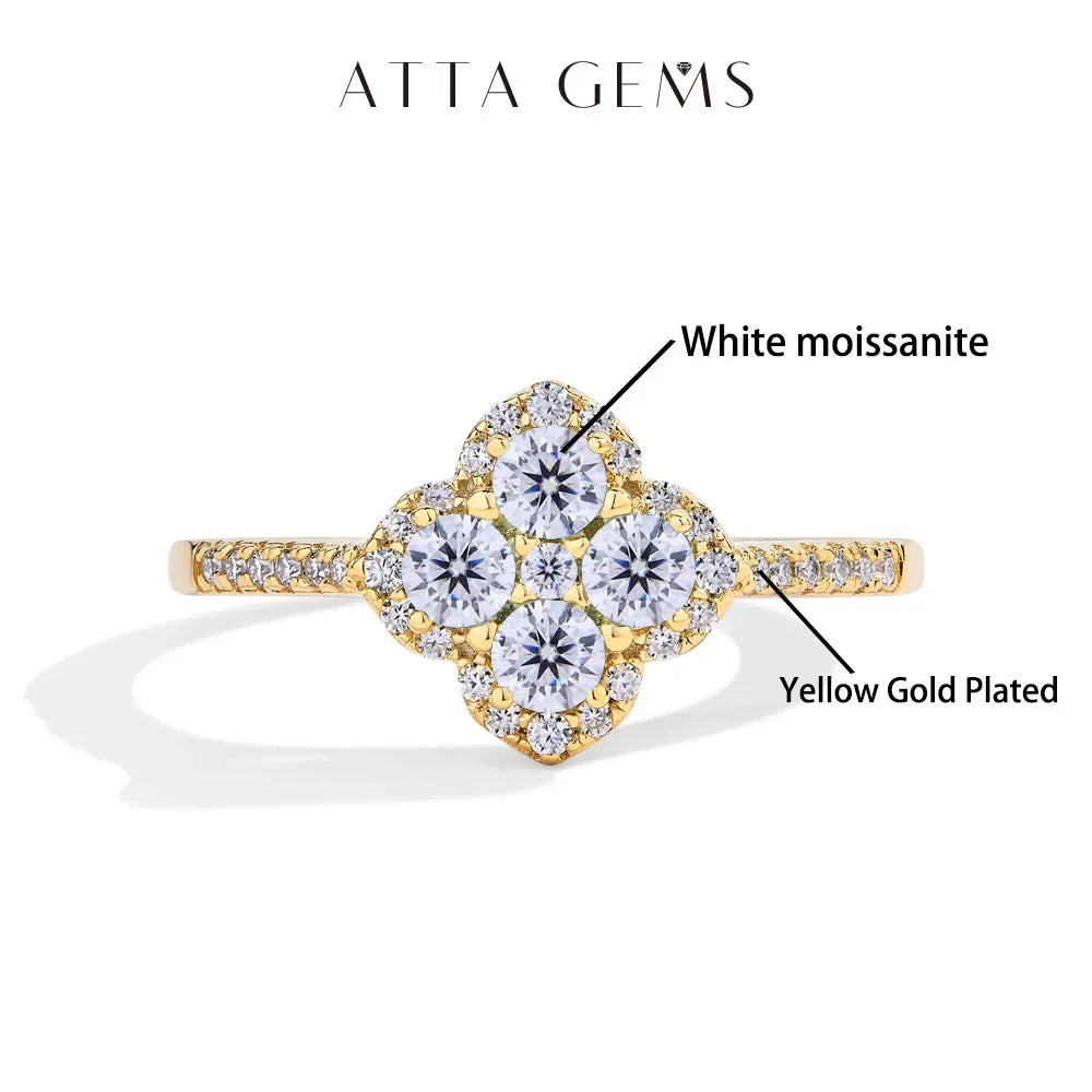 DVVS1 Color 100% S925 Sterling Silver Engagement Ring